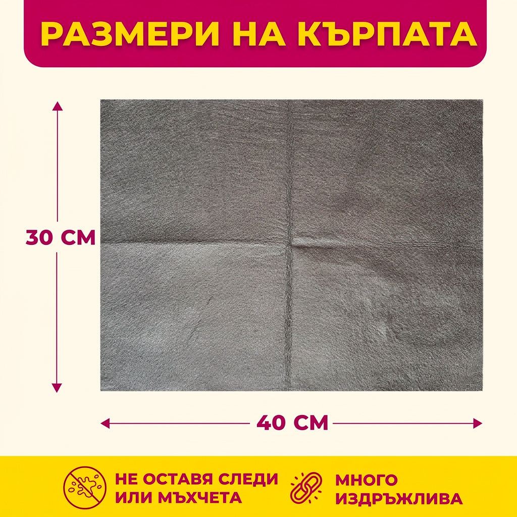 Микрофибърна магическа кърпа (комплект от 5 броя)